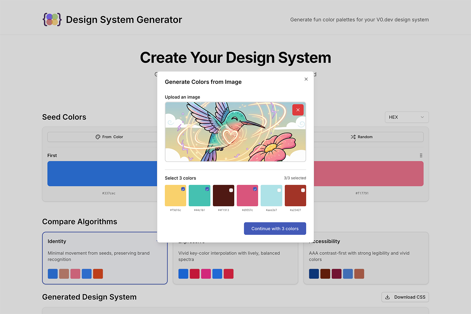 Design System Generator screenshot
